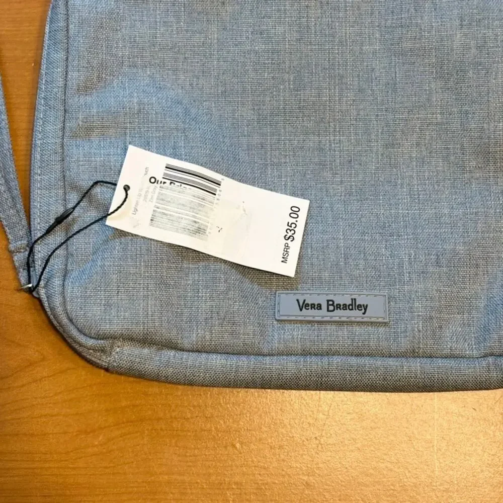 Vera Bradley diaper wipes holder bag blue gray NWT